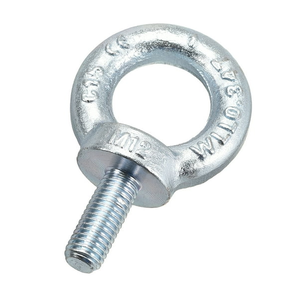 Unique Bargains M12 Thread 30mm Shank Length C15 Carbon Steel Zinc Plated Lifting Eye Bolt 5pcs