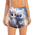 thumbnail image 4 of Lsque Cute Animal Couple Printed Women's Running Shorts with Liner Pockets,Elastic Quick Dry Workout Athletic Gym Yoga Shorts,Womens High Waist Shorts-Medium, 4 of 9