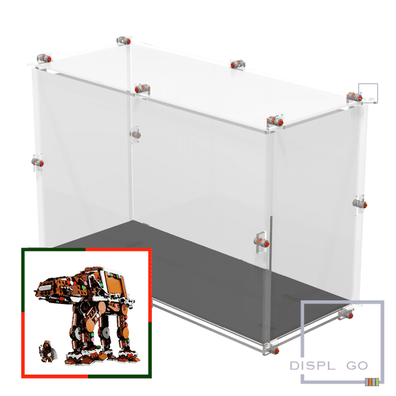 Display Case for LEGO® 40806 Gingerbread AT-AT™ Walker (Black base)