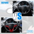 thumbnail image 2 of Unique Bargains Red Steering Wheel Covers for Chevrolet Cruze 2010-2015 ABS Plastic Trim Replacement Stickers, 2 of 6