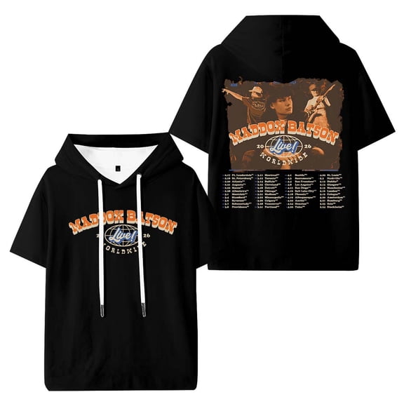 Maddox Batson Live Worldwide Tour Hooded T-Shirts Women Men Short Sleeve Tee Casual Fashion Clothes