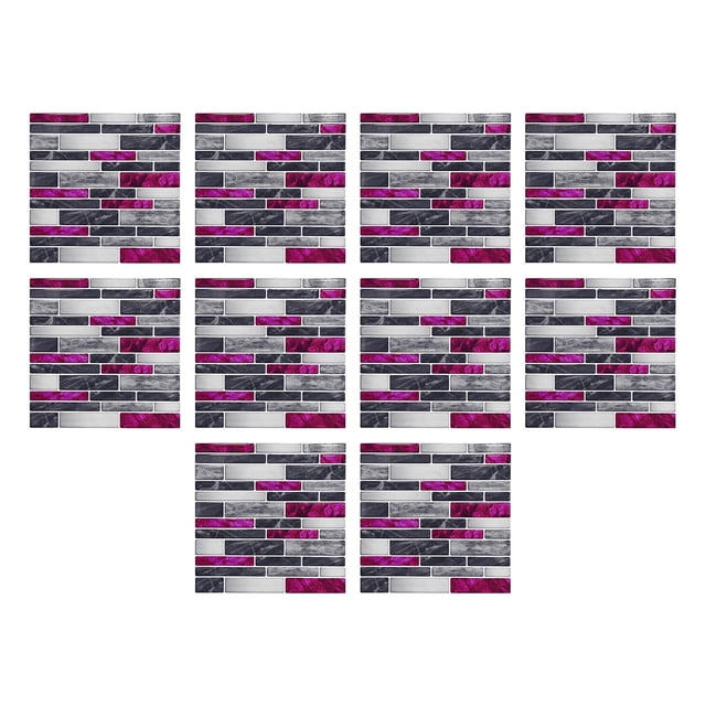 Home Decor Tile Sticker, 10PC Living Room Kitchen Wall Adhesive, Durable Vinyl Material, Modern Abstract Design, for Home Decor, Easy Application, Wall Art, Sticker Set, Bedroom, Bathroom Akmoler