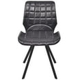 thumbnail image 4 of vidaXL Dining Chairs 4 pcs Black Faux Leather, 4 of 6
