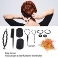 thumbnail image 4 of Hair Styling Set, Hair Modelling Tool Colorful Rubber Bands Silicone  for Party, 4 of 8