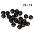 thumbnail image 1 of Splihome 50 Pcs Perles de Pêche à la Carpe Rondes en Caoutchouc Souple Flottant 6/8Mm Noir, 1 of 5