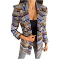 thumbnail image 2 of Leesechin Womens Blazer for Work Casual Long Sleeve Lapel Collar Blazer Jackets with Pockets, 2 of 5