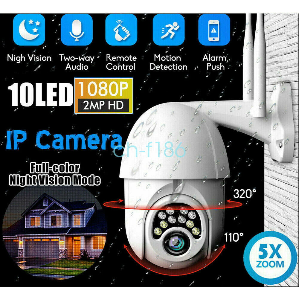 WIFI 1080P Outdoor IP Camera IR Night Waterproof Wireless Security Intercom Cam 