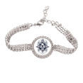 thumbnail image 1 of Eye Flower Triangle Art Pattern Tennis Chain Anklet Bracelet Diamond Jewelry, 1 of 3