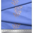 thumbnail image 1 of Soimoi Blue Rayon Fabric Artistic Leaves Printed Craft Fabric by the Yard 42 Inch Wide, 1 of 3