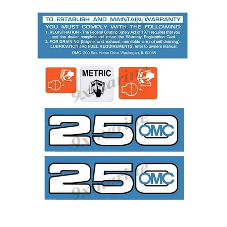 OMC Cobra and King Cobra Remastered Engine Sticker 250
