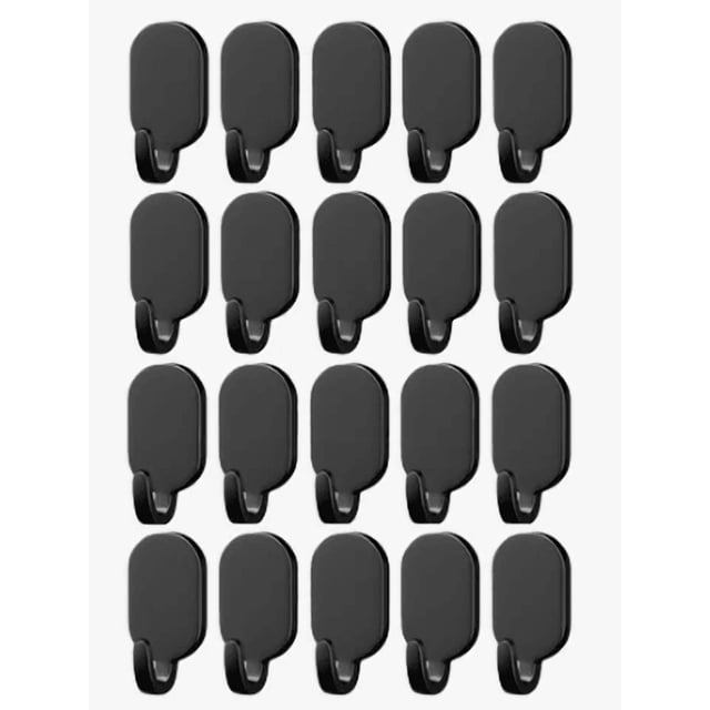 20pc Xtellar Ganchos Adhesivos Múltiples Fines Para Doméstico Color Negro