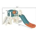 thumbnail image 2 of 7 in 1 Kids Slide,Kids Climber Slide, with Basketball Hoop, Tunnel,Storage Space and Non-Slip Steps,Outdoor Indoor Slide Playset Toddler Playground, for Boys Girls Gifts, 2 of 8
