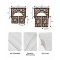 thumbnail image 5 of Boho Pink Flower Swag Curtains for Living Room/Bedroom Windows, Spring Watercolor Country Floral Plant Kitchen Curtains and Valances Set 36 Inch Length, Light Filtering Swags Valance Curtain Panels, 5 of 5