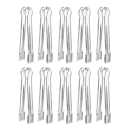 

10pcs Acrylic Ice Cube Tongs Bread Clamps Small Food Clips Food Tongs Home Supplies