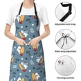 thumbnail image 6 of Lsque Surf Shark Waterproof Apron Chef Aprons for Men Heavy Duty Chemical Work Apron Extra Long Grilling Aprons with Adjustable Bib Apron, 6 of 9