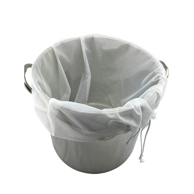 Paquete de 2 bolsas reutilizables JM malla fina 250 micras para sidra de frutas