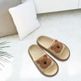 thumbnail image 6 of Bear Slippers Open Toe Shower Shoes Slides Women for Party Showering Cooking Apricot 40 To 41, 6 of 8