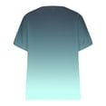 thumbnail image 5 of Frostluinai Plus Size Shirts for Women Short Sleeve Summer Tops Notch V Neck Gradient T Shirts Loose Fit Blouses Comzy Tees Casual Shirts, 5 of 5
