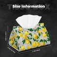 thumbnail image 6 of Goofa Lemon Seamless Pattern Oil Painting Effect Pattern Triangle Square Tissue Box Cover, Modern PVC Leathe Facial Paper Holder,Decorative Holder/Organizer for Bathroom Vanity Countertop, 6 of 9