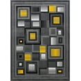 thumbnail image 2 of HR-Rugs Red Lava/Silver/Gray Abstract Geometric Modern Squares Pattern Area Rug 7'8" x 10'2", 2 of 7