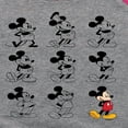thumbnail image 3 of Mickey & Friends - Mickey Mouse Evolution - Toddler And Youth Girls Raglan Graphic T-Shirt, 3 of 5