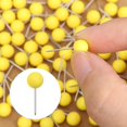 thumbnail image 3 of Push Pins dcdcee, color amarillo, para tablones de anuncios de oficina en casa, 3 of 6