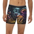 thumbnail image 2 of Cauagu Purple Glowing Mushroom Print Men's Boxer Briefs, Funny & Cute Underwear Elastic Waistband Briefs Ideal Gift for Men,1-Pack, 2 of 7