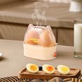 thumbnail image 6 of Qnjujn Mini Automatic Egg Steamer Cooker - Dorm Office Travel Breakfast Maker - 360° Steam Cooking with Power Off Protection for Soft/Hard Boiled Eggs, 6 of 8