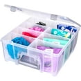 thumbnail image 3 of Super Satchel Double Deep Compartment Box Art Storage with Removable Compartments Smart Closure for Craft Supplies, 3 of 14