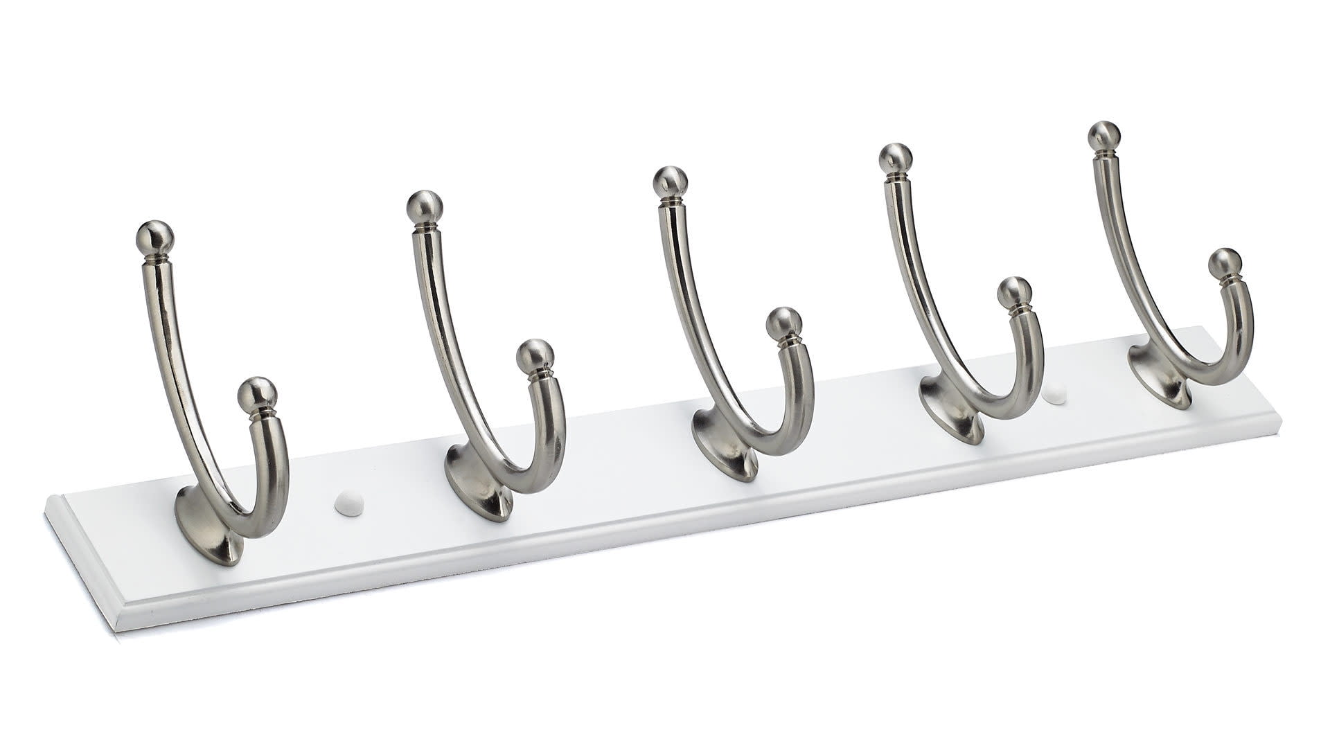 Richelieu Rh1362115195 24" Wide 5 Hook Wooden Coat Rack White