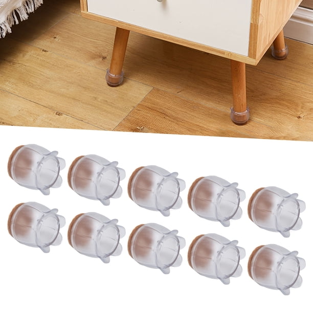 Protector De Suelo Para Patas De Silla, Cubierta Antideslizante De Goma Para Patas De Muebles, 10 Uds.