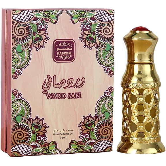 Naseem Ward Safi Perfume Oil 6ml | Alcohol-Free Rose, Sandalwood & Musk Eau De Parfum for Men & Women | Luxurious Long-Lasting Arabian Fragrance | Ideal Gift for Perfume Lovers & Everyday Use
