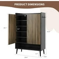 thumbnail image 3 of Large Shoe Cabinet with 2 Doors, 6-Tier Entryway Shoe Storage Cabinet with Adjustable Shelves, Freestanding Shoes Rack Organizer for Hallway, Entryway, Living Room, 3 of 8