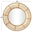 thumbnail image 3 of DecMode 39" x 39" Brown Handmade Woven Wall Mirror, 3 of 7