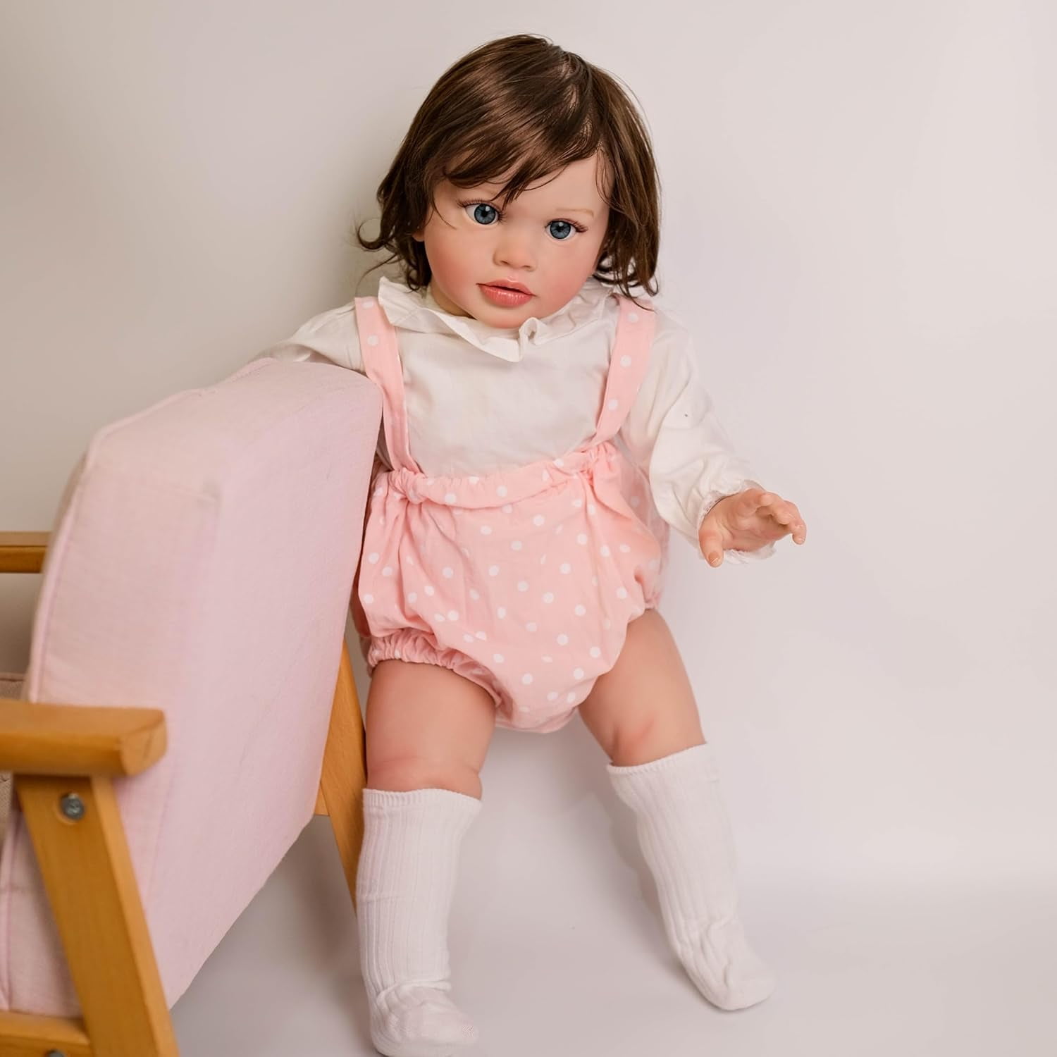 iCradle Lifelike Reborn Baby Dolls Girl - 26 inch Realistic Toddler Princess Girl Blue Eyes Real Life Standing Bebe Toy Xmas Gift
