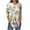 Green-10, variant on Women's Tops Printing Blouses 3/4 Sleeved Button Round Neck Fashionable Top Summer Tops For Women
