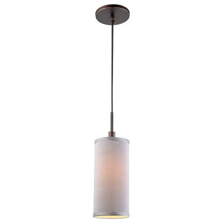 

Woodbridge Lighting Sypta Eclipse 1-Light Metal Mini Pendant in Bronze/Gray