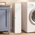 thumbnail image 5 of Gymax Small Bathroom Storage Cabinet Corner Floor Cabinet w/ Door & Removable Shelves, 5 of 10