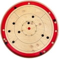 thumbnail image 1 of Tradeopia Round Crokinole Board Game, Classic Tabletop Game with 26 Discs, Metal Bumpers, Fast Powder & Tin, Traditional Canadian Family Game for All Ages, 1 of 7