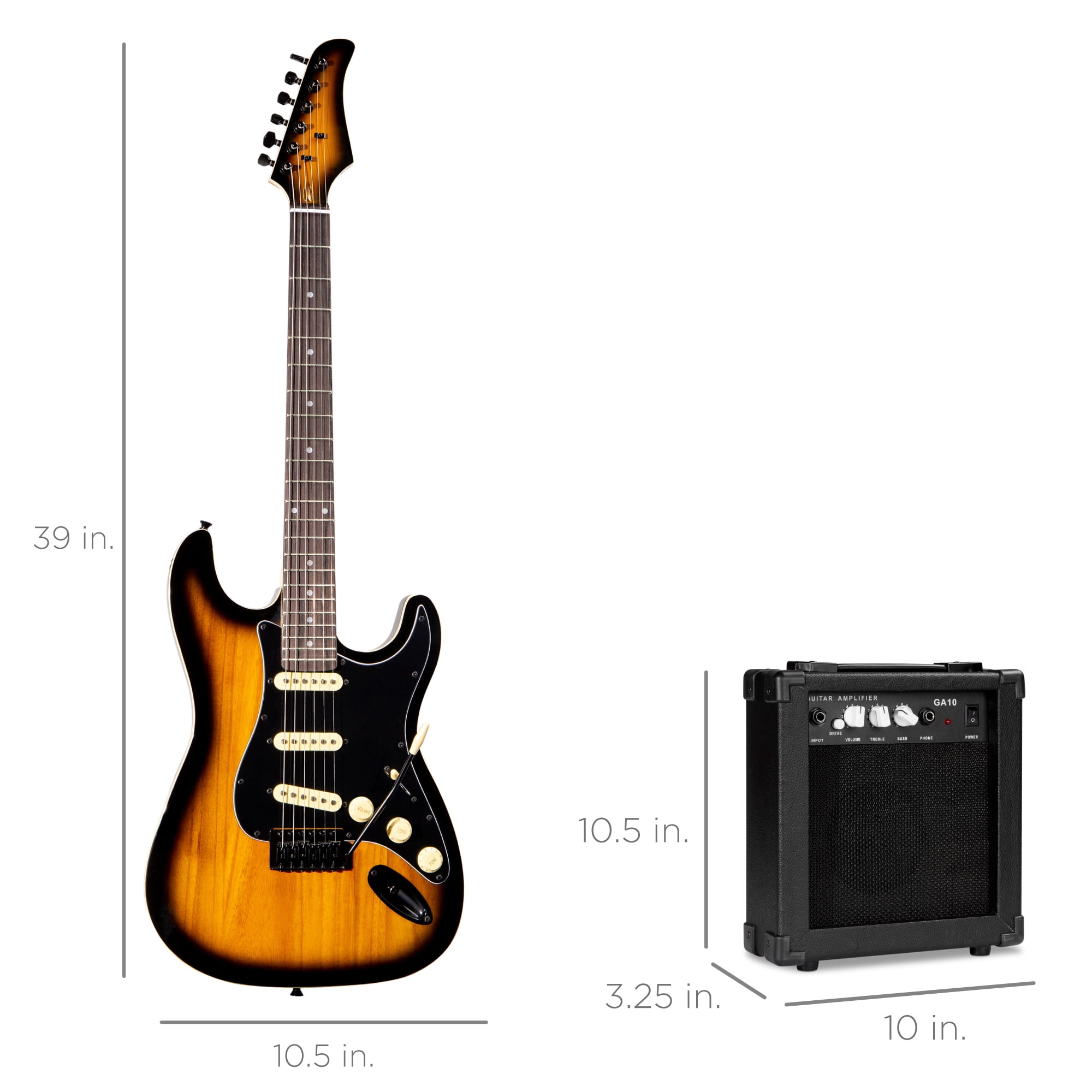 Free Shipping! Best Choice Products 39in Full Size Beginner Electric Guitar Kit with Case, Strap, Amp, Whammy Bar - Sunburst - Walmart.com Free Shipping! Best Choice Products 39in Full Size Beginner Electric Guitar Kit with Case, Strap, Amp, Whammy Bar - Sunburst - Walmart.com