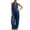#0123-Blue, variant on Uootdi Linen Sets for Women 2 Piece Asymmetrical Neck Sleeveless Blouse Tailored Palazzo Pants Chic Evening Matching Outfits