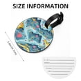 thumbnail image 5 of Atlas 2Pcs PU Leather Round Luggage Tags with Privacy Cover and Name ID Tag for Suitcase, Handbags, Backpacks, School Bags, 5 of 6