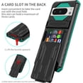 thumbnail image 4 of KOMI pour Google Pixel 8 Pro Étui avec Porte-Cartes, Support Intégré Étui Portefeuille de Protection Intégrale Testée contre les Chutes pour Google Pixel 8 Pro (Vert), 4 of 5