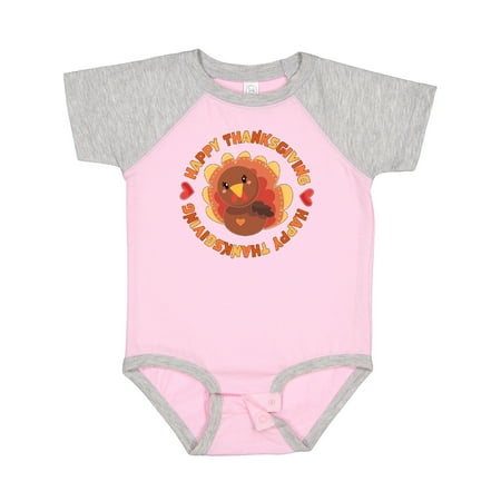 

Inktastic Happy Thanksgiving with Cute Turkey Gift Baby Boy or Baby Girl Bodysuit