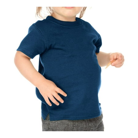 Kavio I1C0194 Infants Scoop Neck Short Sleeve Top-Indigo-6M
