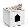 thumbnail image 1 of Gymax Weatherproof Multi-function Pet Cat House Outdoor Indoor Sidetable Nightstand, 1 of 8