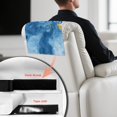 thumbnail image 4 of TSOVTHRID Recliner Headrest Protector Waterproof Anti-Slip Sofa Headrest Covers Washable Easy Care Couch Chair Head Protector, Blue Sea Turtle Marble Texture Print, 17x27 in, 3 Pieces, 4 of 7