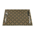 thumbnail image 1 of YFYANG Washable Heat-Resistant Placemats, 70% PVC/30% Polyester, Brown Vintage Floral Pattern Kitchen Table Mat, 12" x 18" 6 Piece, 1 of 6