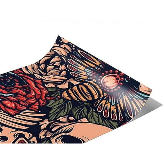 Rwraps Tattoo Strong Detailing Matte Vinyl Film Wrap 59in x 20ft Vinyl Vehicle Car Film Sheet Roll