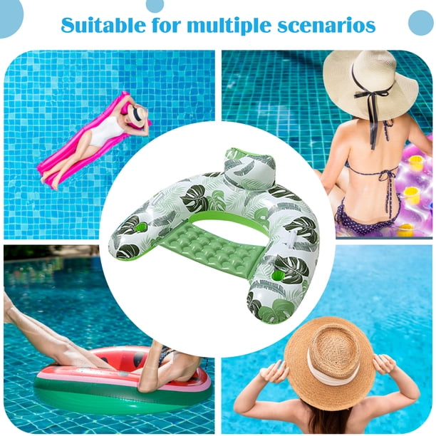 Asiento inflable para piscina, silla plegable de PVC con inflador, accesorios de natación